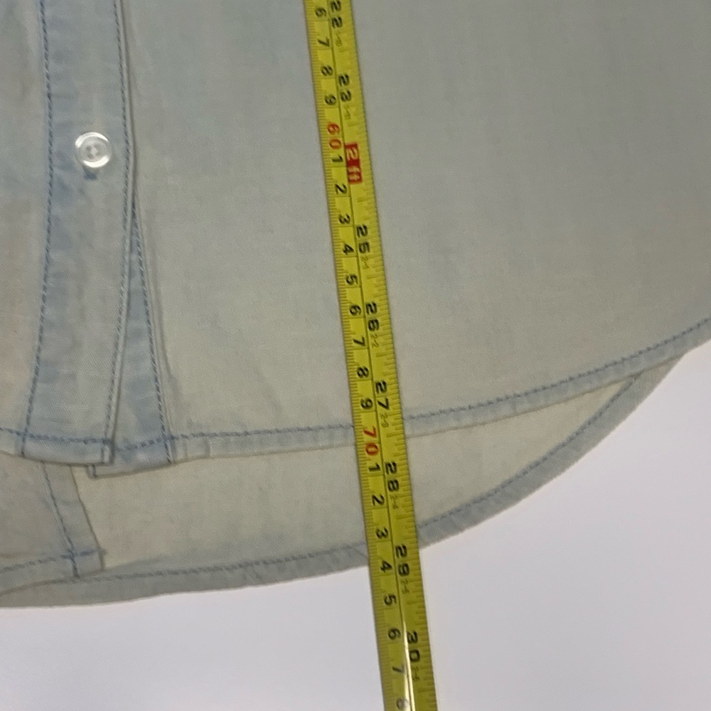 Nwt Chico’s Denim Split Back 100% Cotton Large/12… - image 7